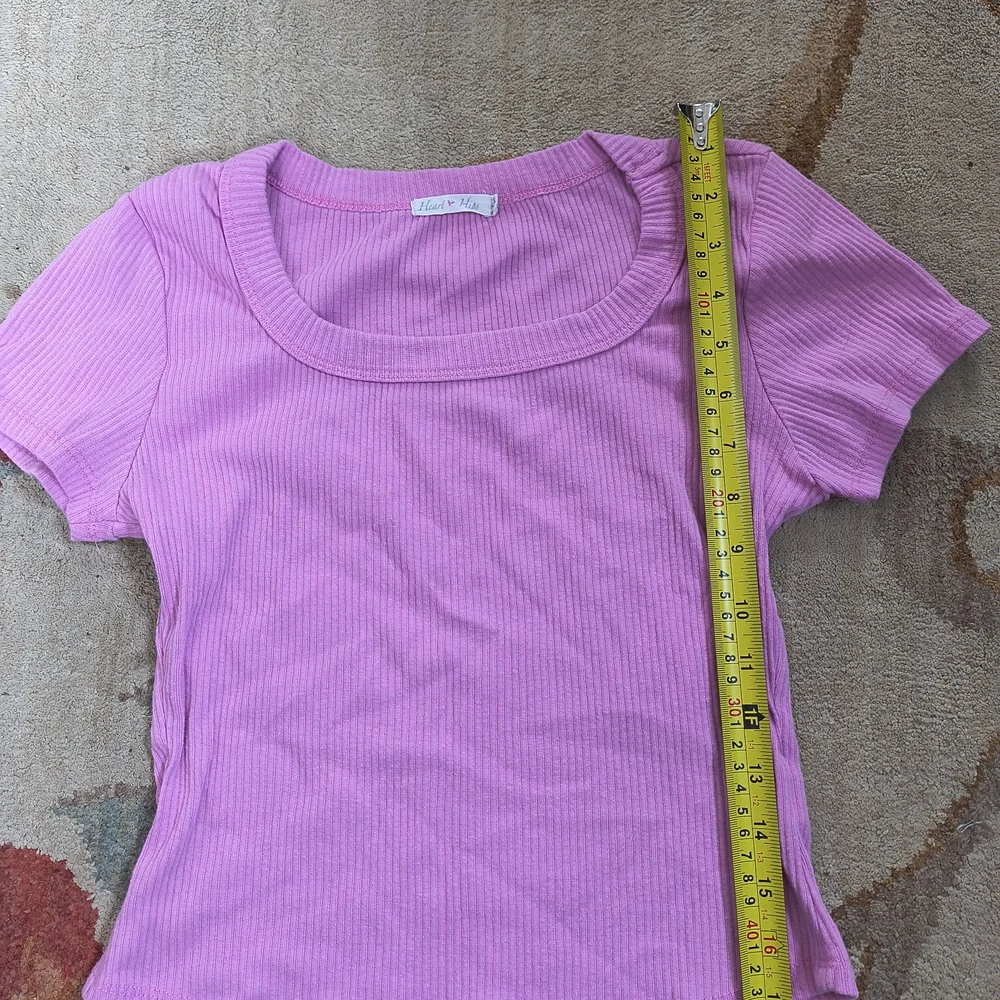 Pink Ribbed Short Sleeve Top - Picture 3 of 5